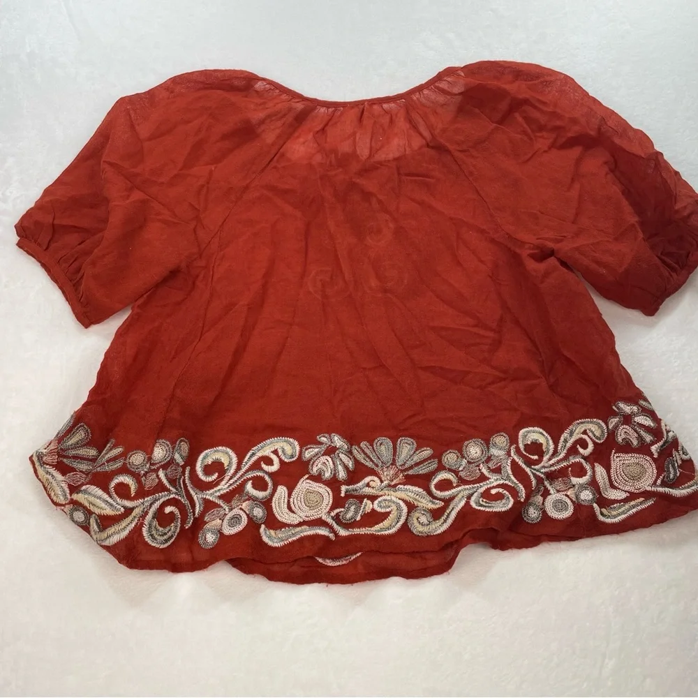 Anthropologie Gauzy Gale Peasant Top - Picture 7 of 8